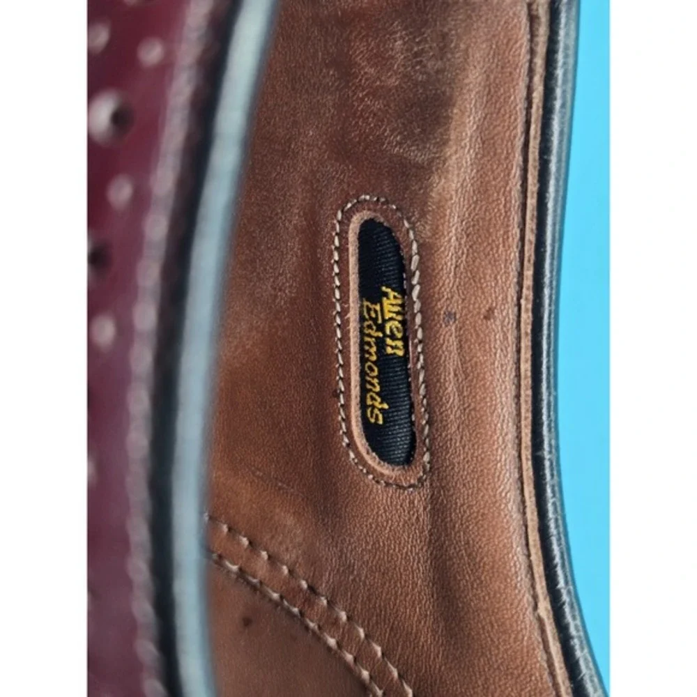 Allen Edmonds McAllister Shoes Burgundy Men Size 12 C Made USA Businessman Dress